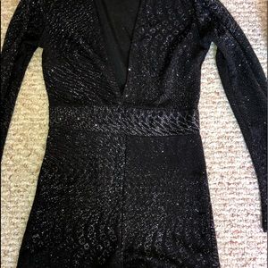 Black Shimmer Jumpsuit